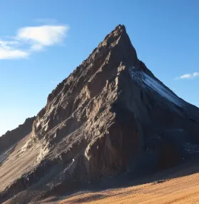 Sharp mountain peak landscape
